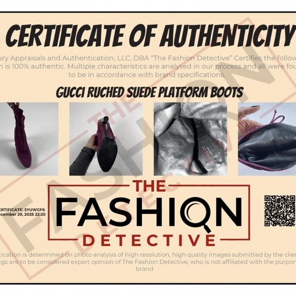 Gucci Tom Ford Collection 2004 Purple Suede Slouch Boots Women’s Size 10 - Picture 9 of 10